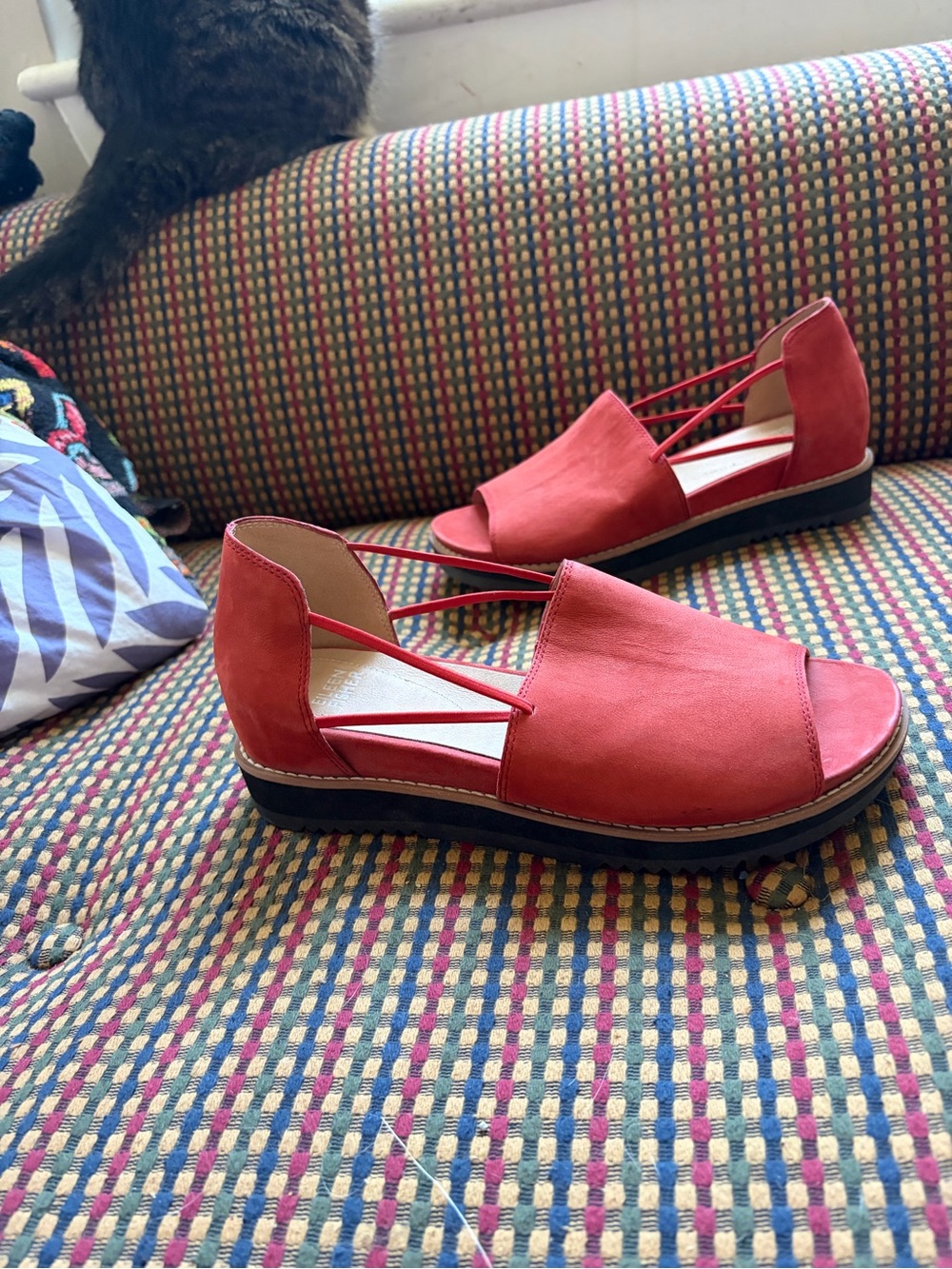 Eileen Fisher Ken Tumbled Nubuck Sandal